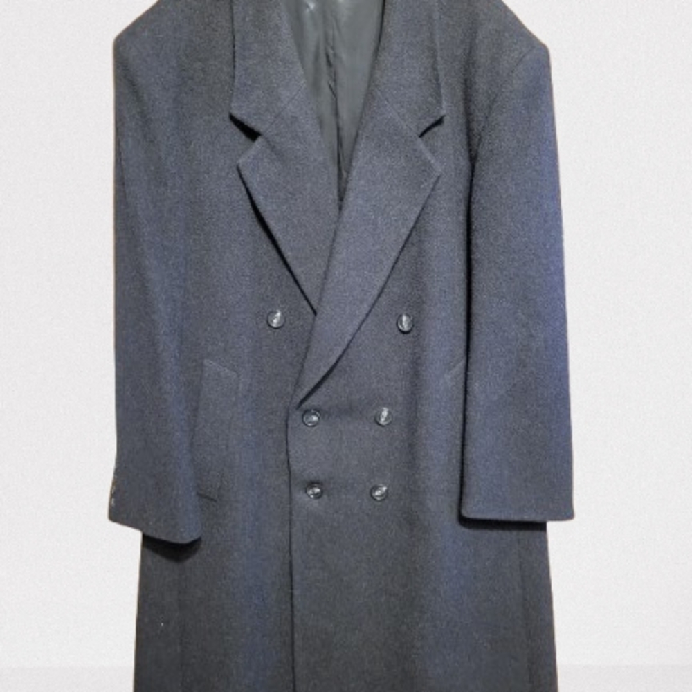 Men's Full-Length Black Stafford Peacoat